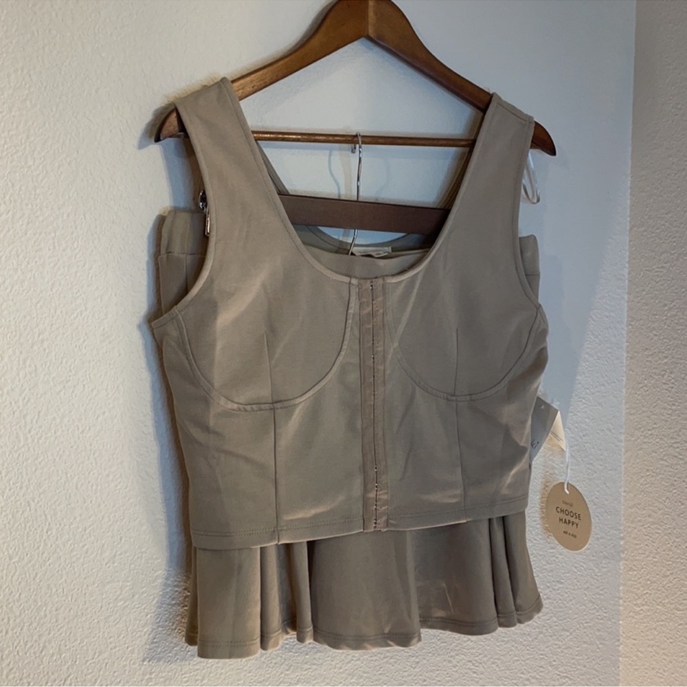 Meraki corset top and skirt set